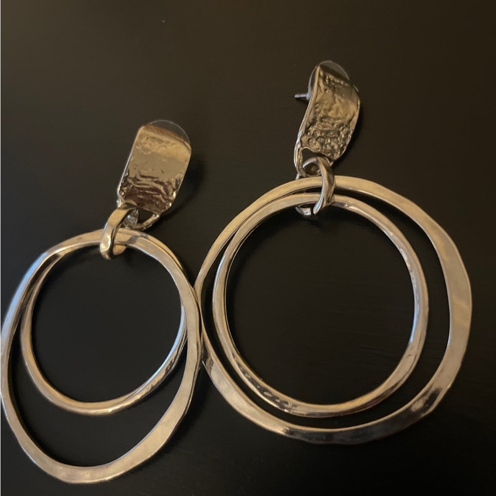 Large Double Hoop Earrings